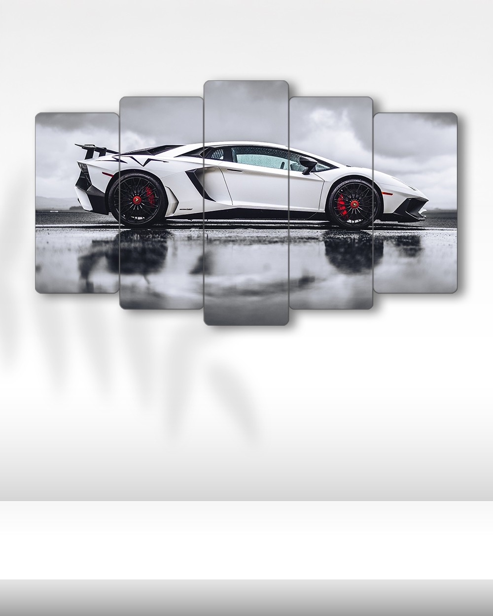 Lamborghini Aventador SV - 5 Parçalı Araba Tablo