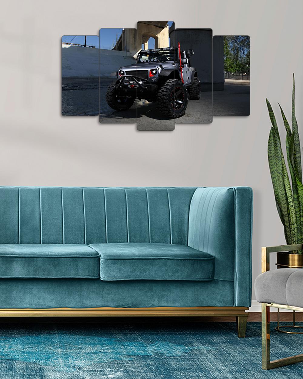 Jeep Wrangler - 5 Parçalı Araba Tablo