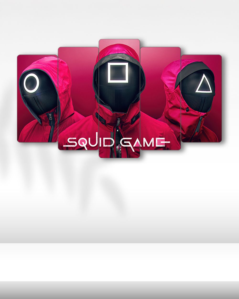 Squid Game, Sembollü Maskeler - 5 Parçalı Tablo
