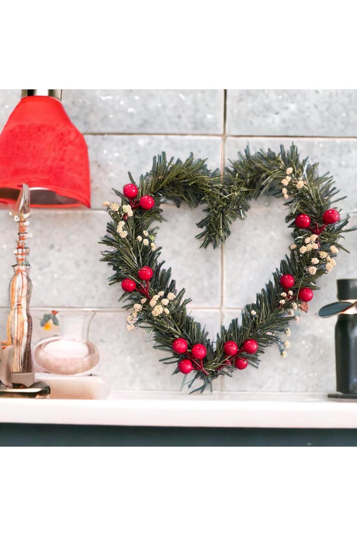 Herz-Türschmuck, Wanddekoration Neujahr – Valentinstag – Geschenk – Naturschock, handgefertigt