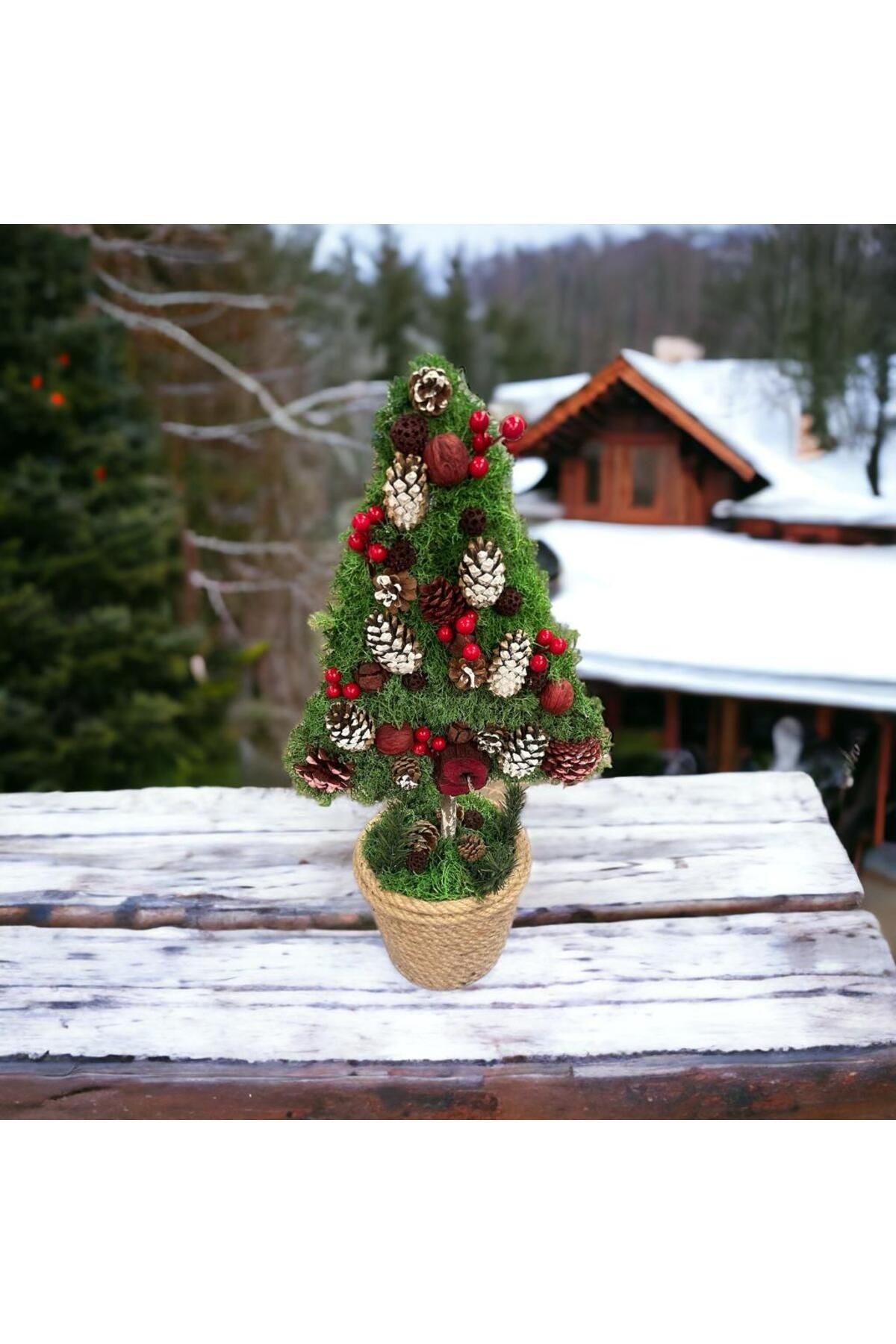 SCHOCKIERTER NATÜRLICHER WEIHNACHTSBAUM – WEIDETOPF – WOHNDEKO – WOHNDEKORATION HANDGEFERTIGT