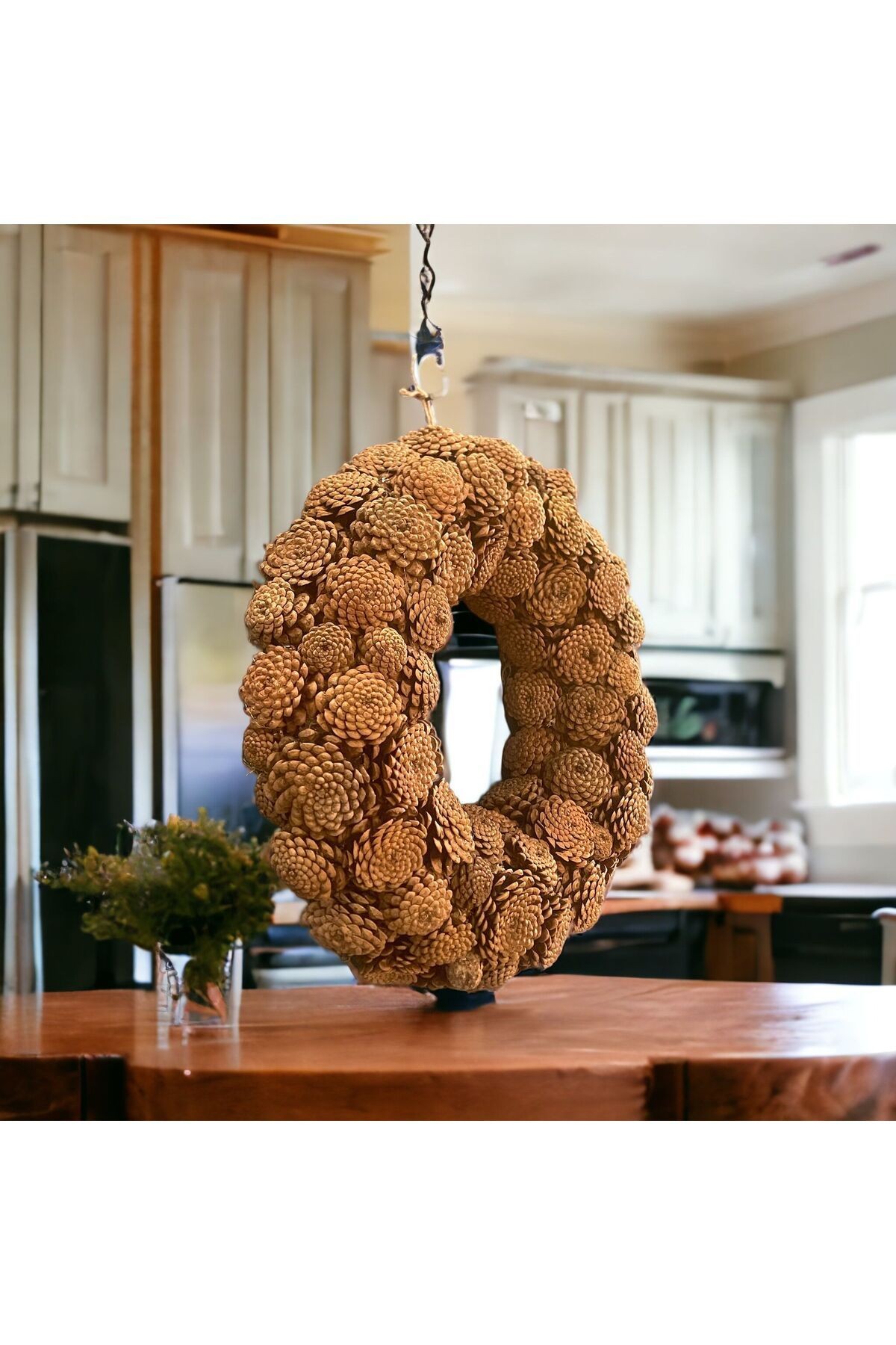 Christmas New Year 45 cm Thick Pinecone Door Ornament Christmas Party Handmade Handmade