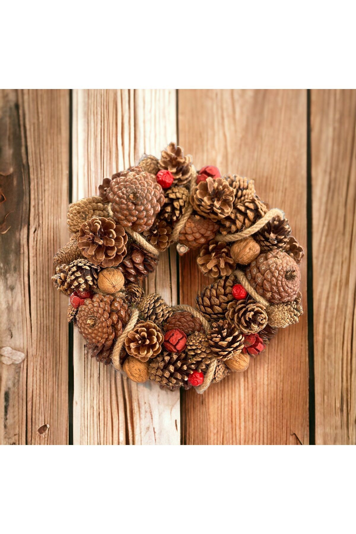 Door Ornament Desktop Decoration Wall Decoration Natural Wreath - Christmas - New Year - Party Entertainment Handmade