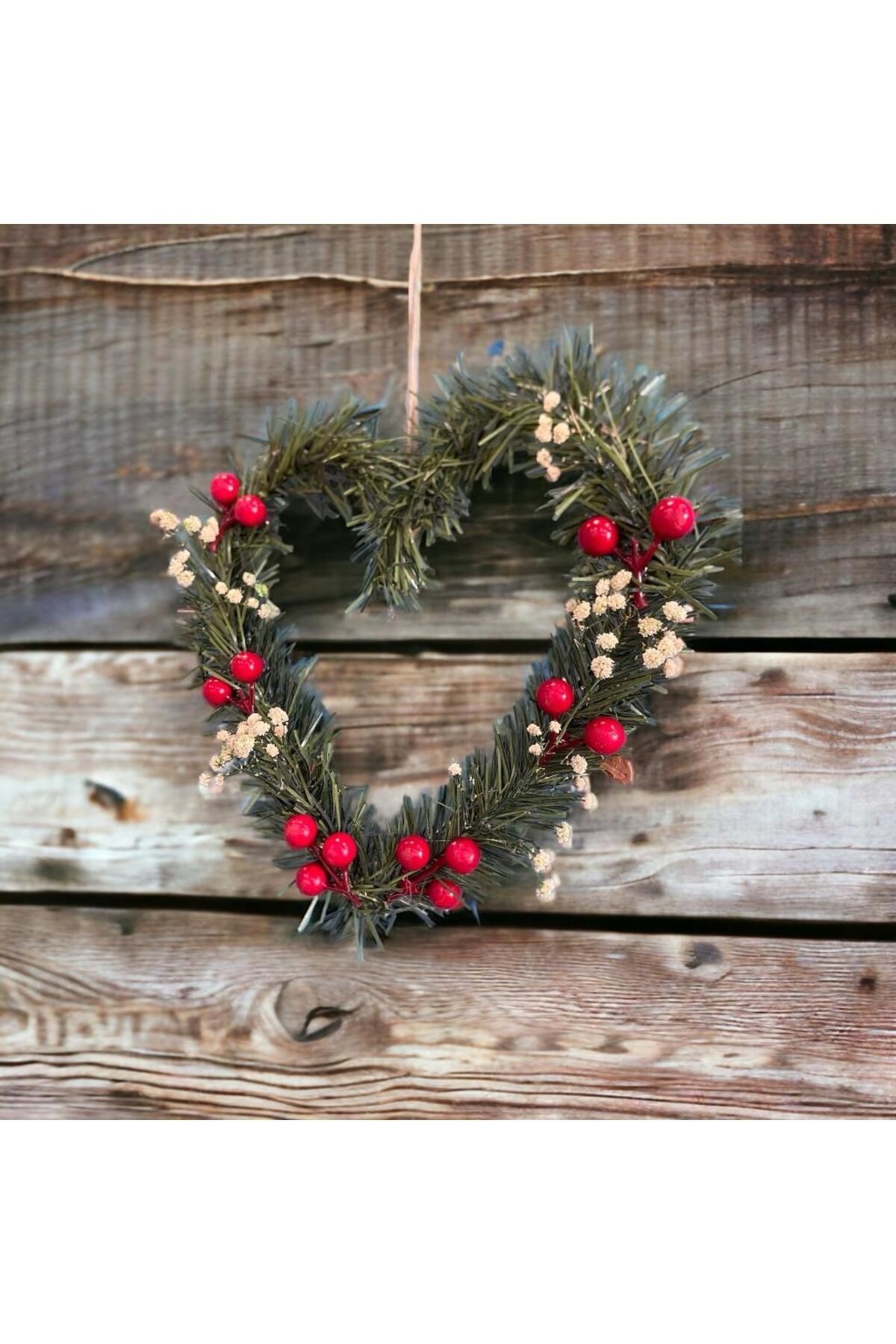 Herz-Türschmuck, Wanddekoration Neujahr – Valentinstag – Geschenk – Naturschock, handgefertigt