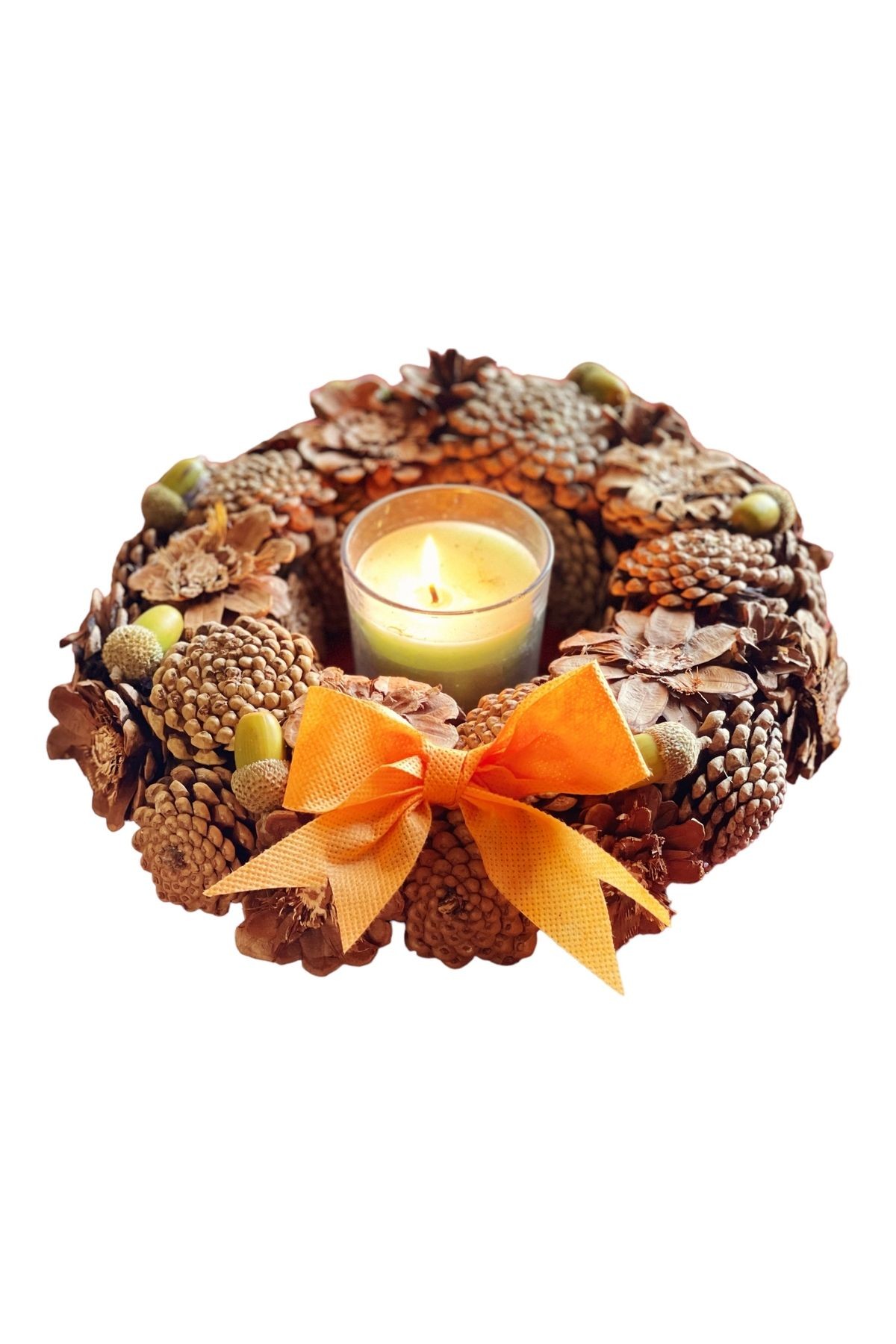 CHRISTMAS CANDLESTICK NATURAL DECORATIVE SHOCKED - CHRISTMAS PARTY ENTERTAINMENT DESKTOP DECORATION