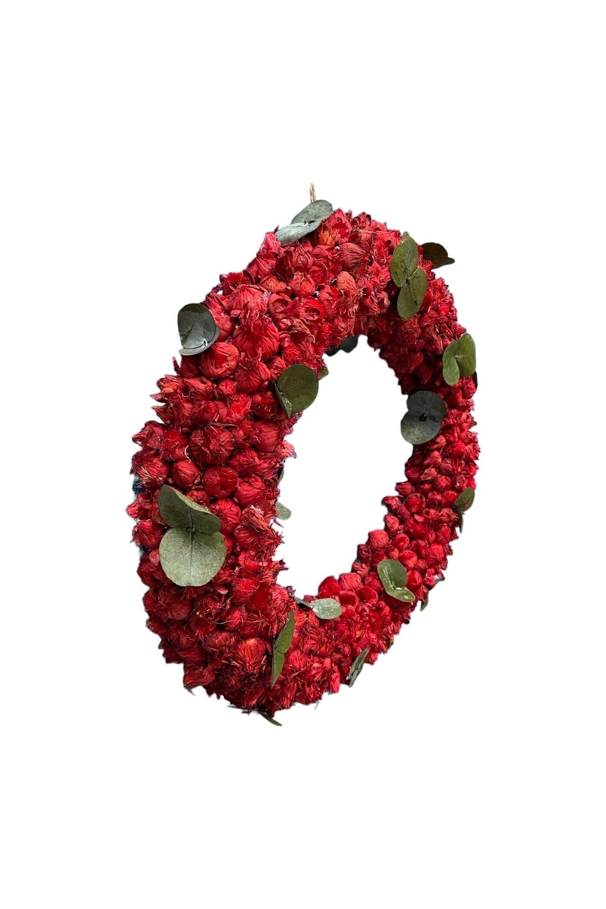 Türschmuck Safrankranz, Hochzeit, Party, Neujahrsschmuck, Weihnachten, gekühlter Eukalyptus, 38 cm, Blume