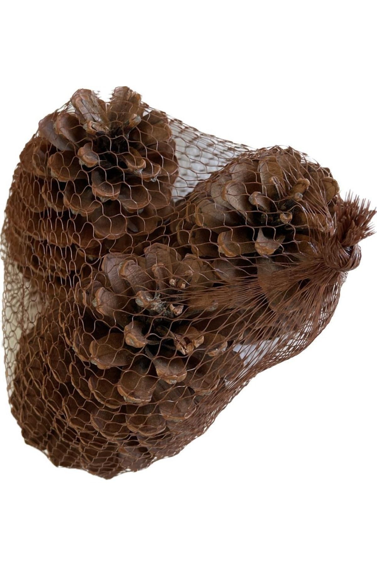 Maritima Pinecones in Net, 3 Pieces 10-14cm, New Year Christmas New Year Ornament, Home Office Decoration