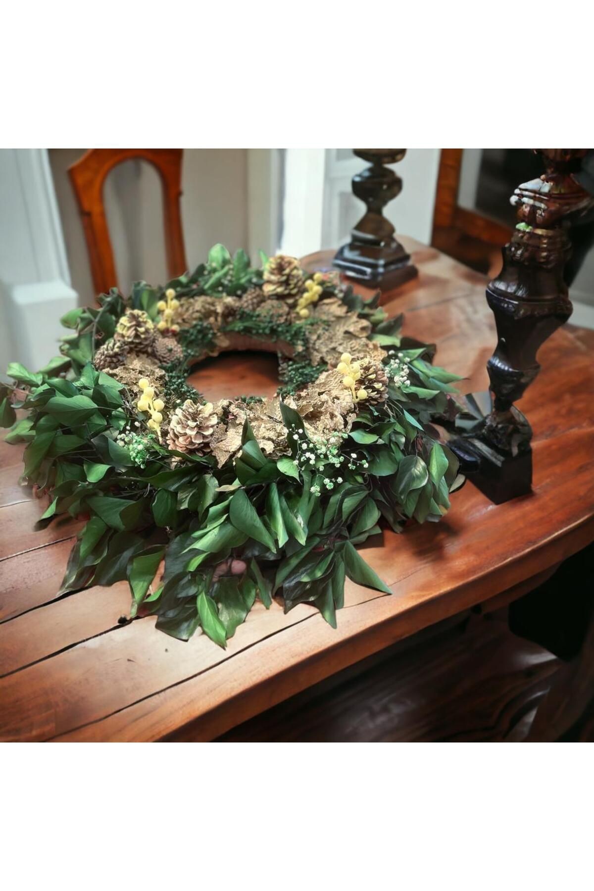 NEW YEAR'S DESKTOP NATURAL SHOCKED IVY HEDERA WREATH DOOR PARTY ENTERTAINMENT