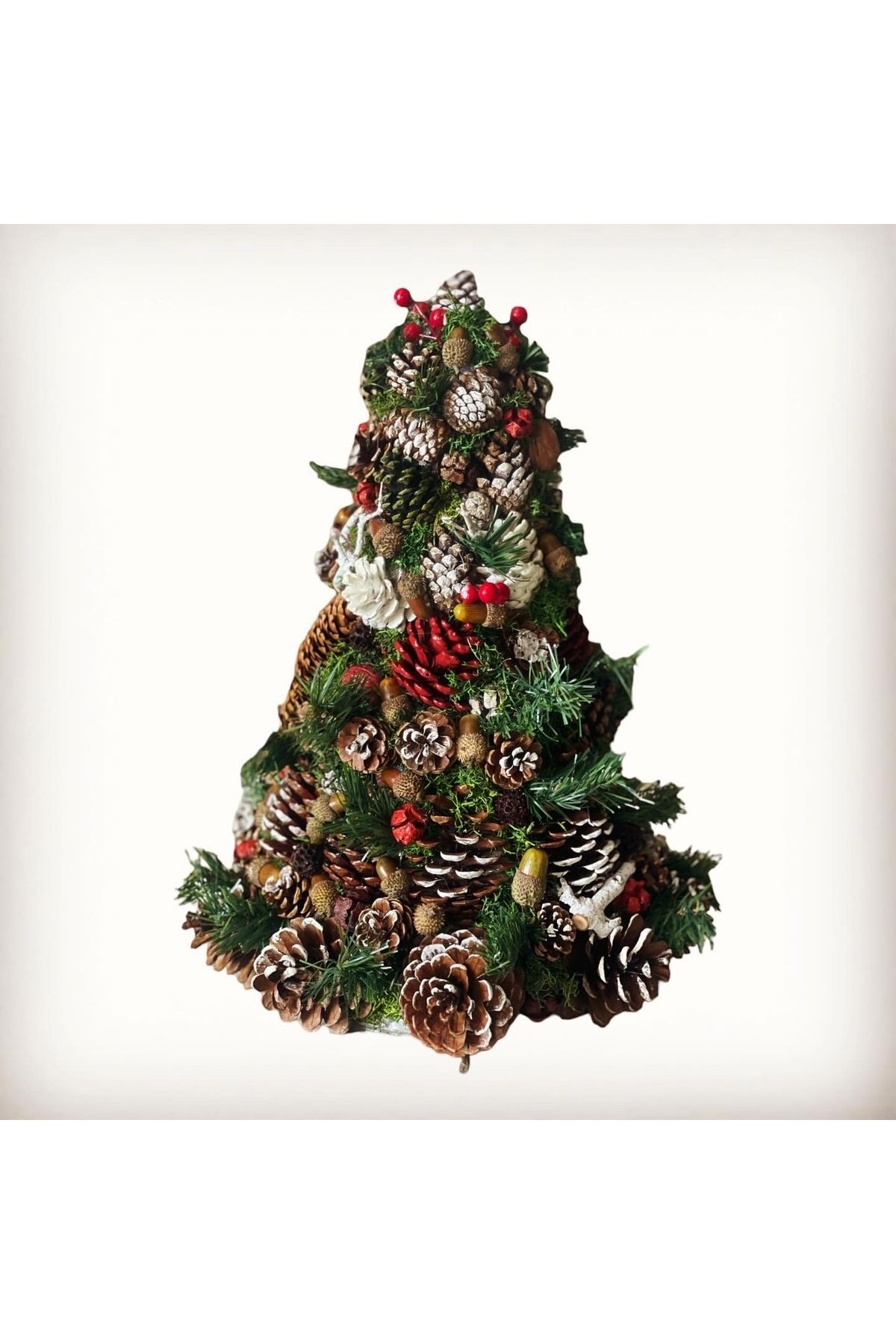 Christmas Tree, Natural Decorative Pine Cone Pyramid, New Year Ornament, Entertainment Party Wedding