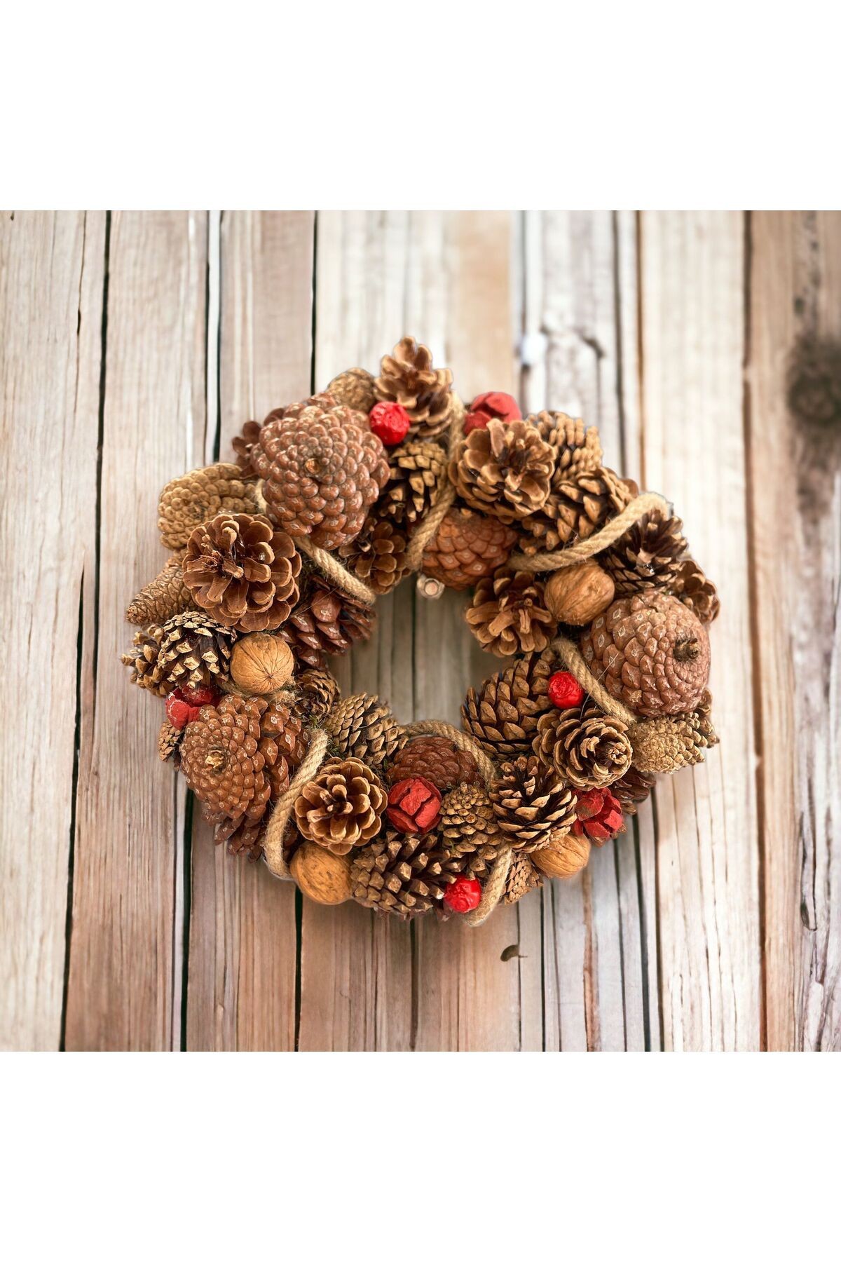 Door Ornament Desktop Decoration Wall Decoration Natural Wreath - Christmas - New Year - Party Entertainment Handmade