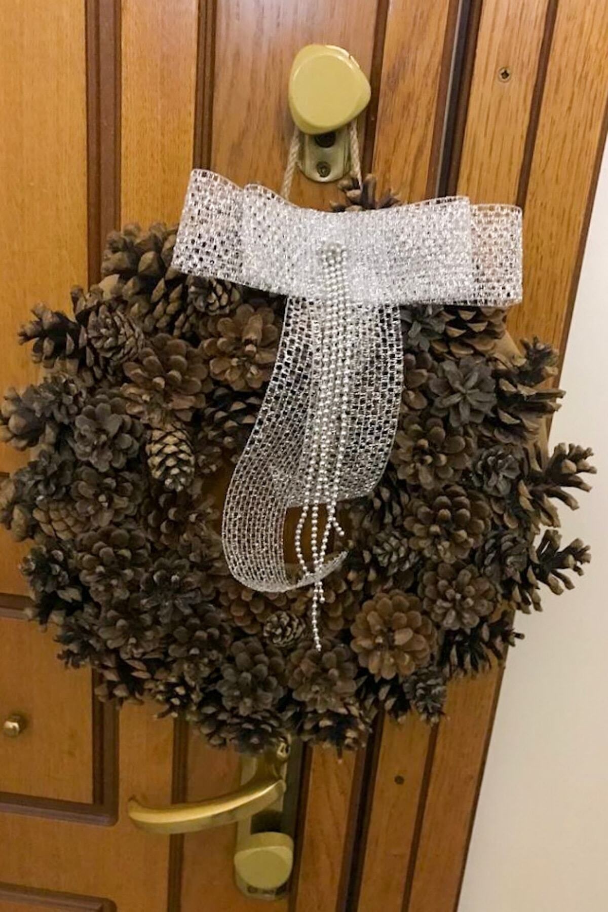 Decorative Pinecone Wreath Door Ornament Kp5 35cmx35cm