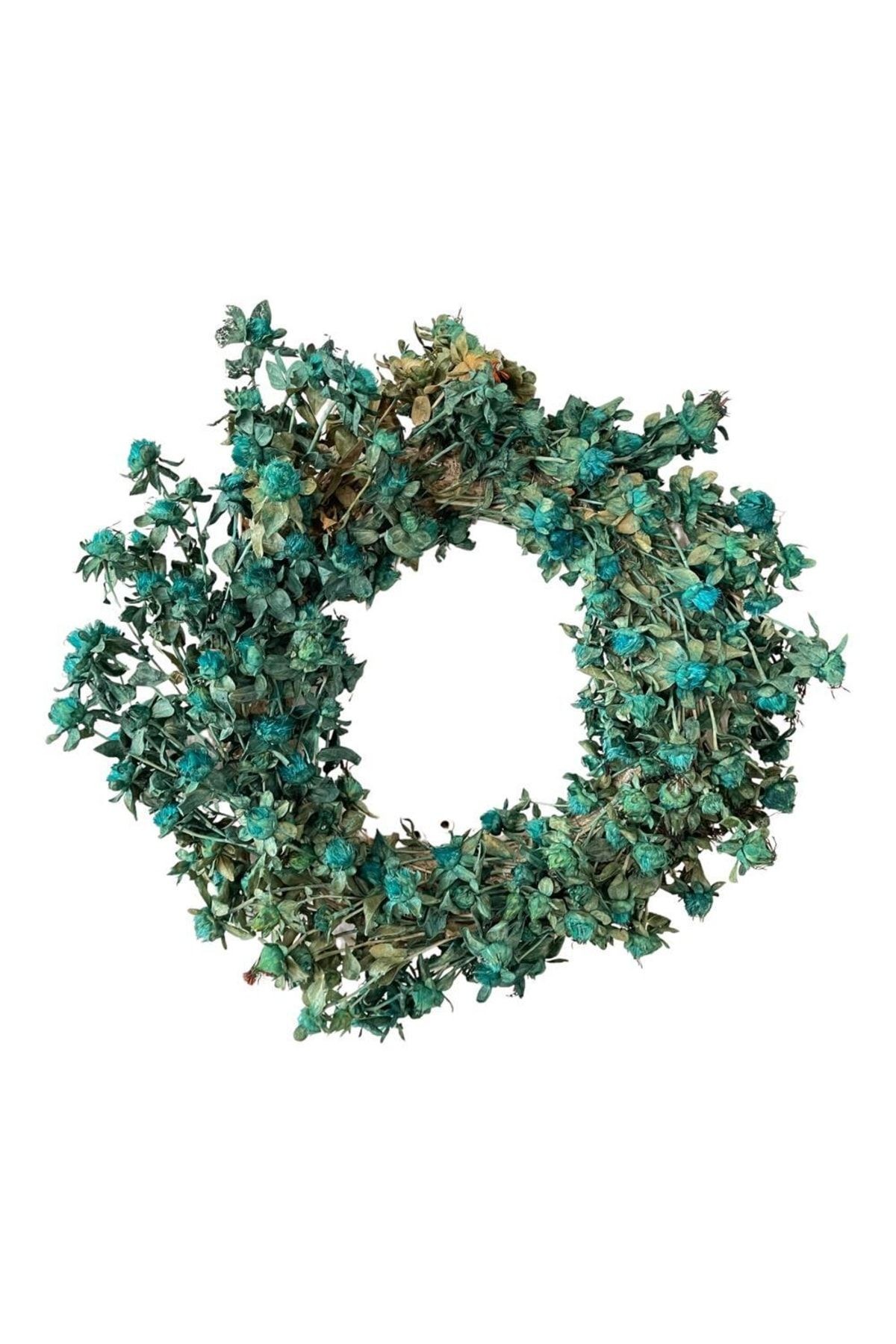 Saffron Wreath Turquoise Blue Love 38cm - Hobby Party Entertainment Christmas Door Decoration, Wall Decoration