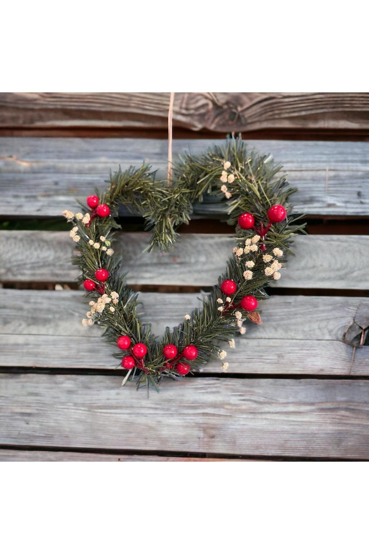 Herz-Türschmuck, Wanddekoration Neujahr – Valentinstag – Geschenk – Naturschock, handgefertigt