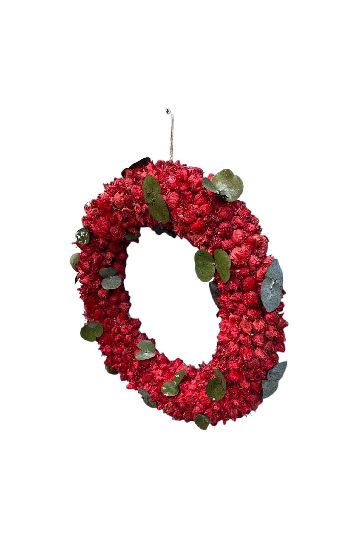 Türschmuck Safrankranz, Hochzeit, Party, Neujahrsschmuck, Weihnachten, gekühlter Eukalyptus, 38 cm, Blume