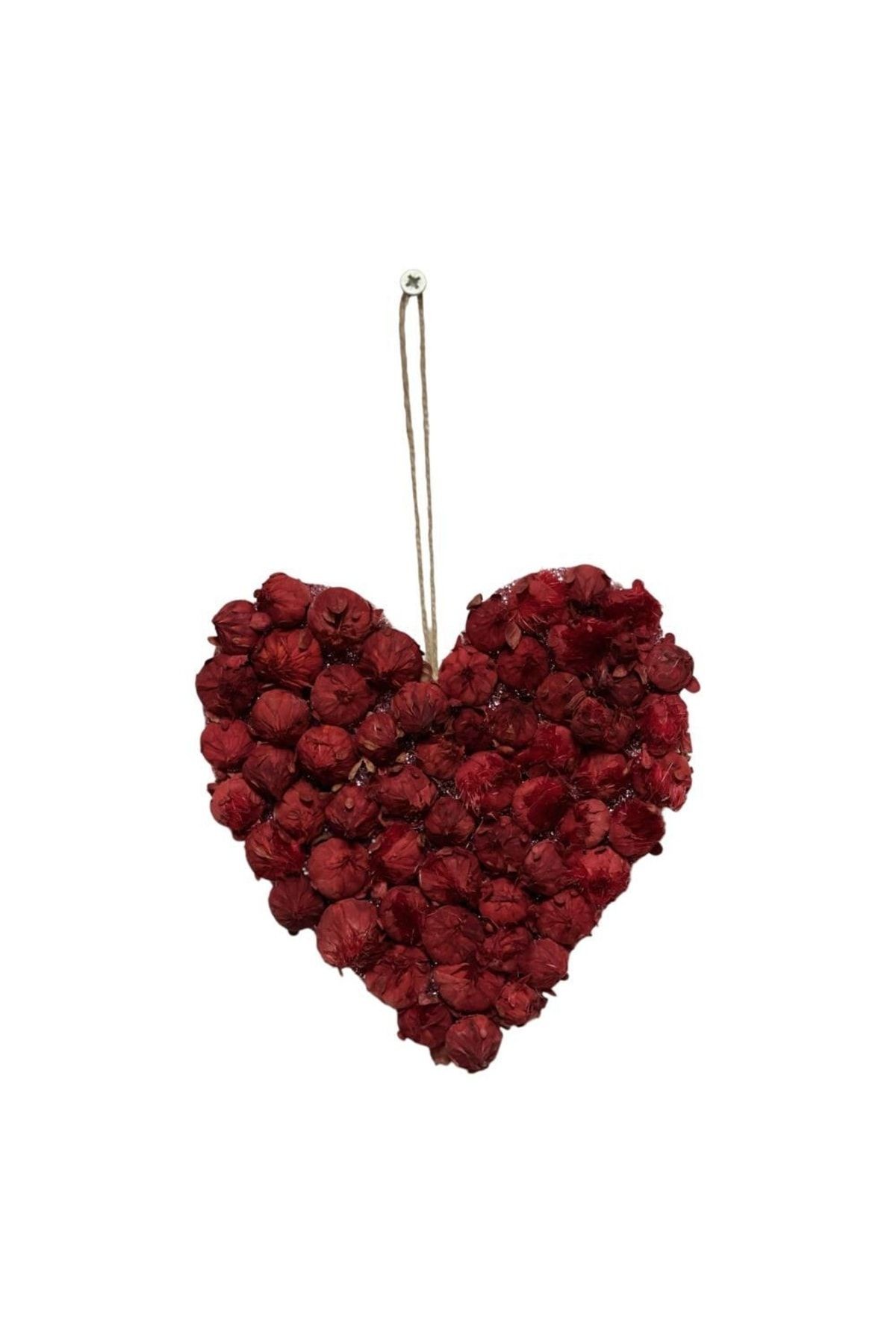 Natürliches safranrotes Herz 25 cm – Valentinstag, Neujahr, Geburtstag, Türdekoration, Wanddekoration, Geschenk