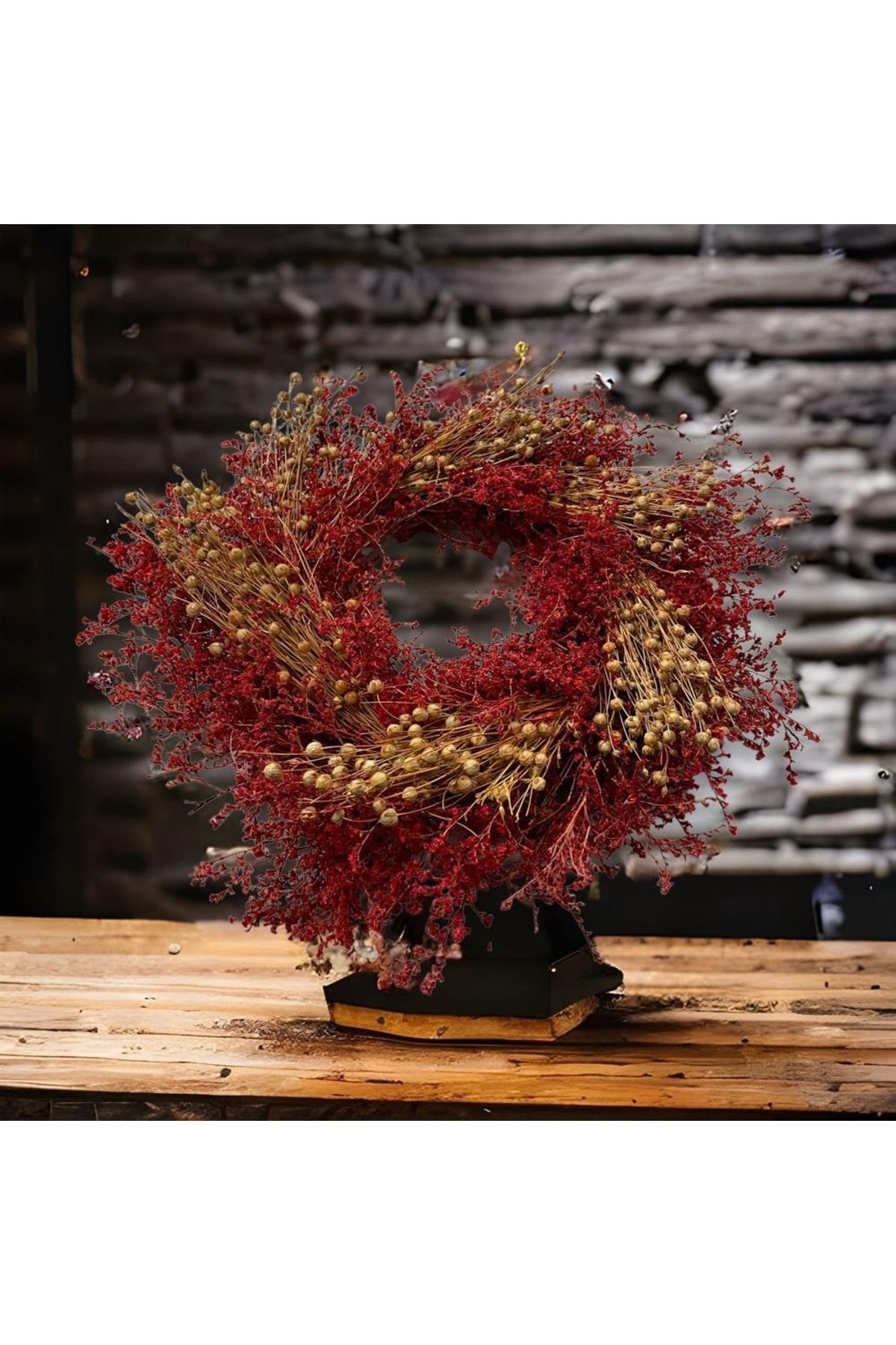 Natural Wreath Red Love 28cm - Gift, Wedding, Party, Entertainment, Decoration, Ornament