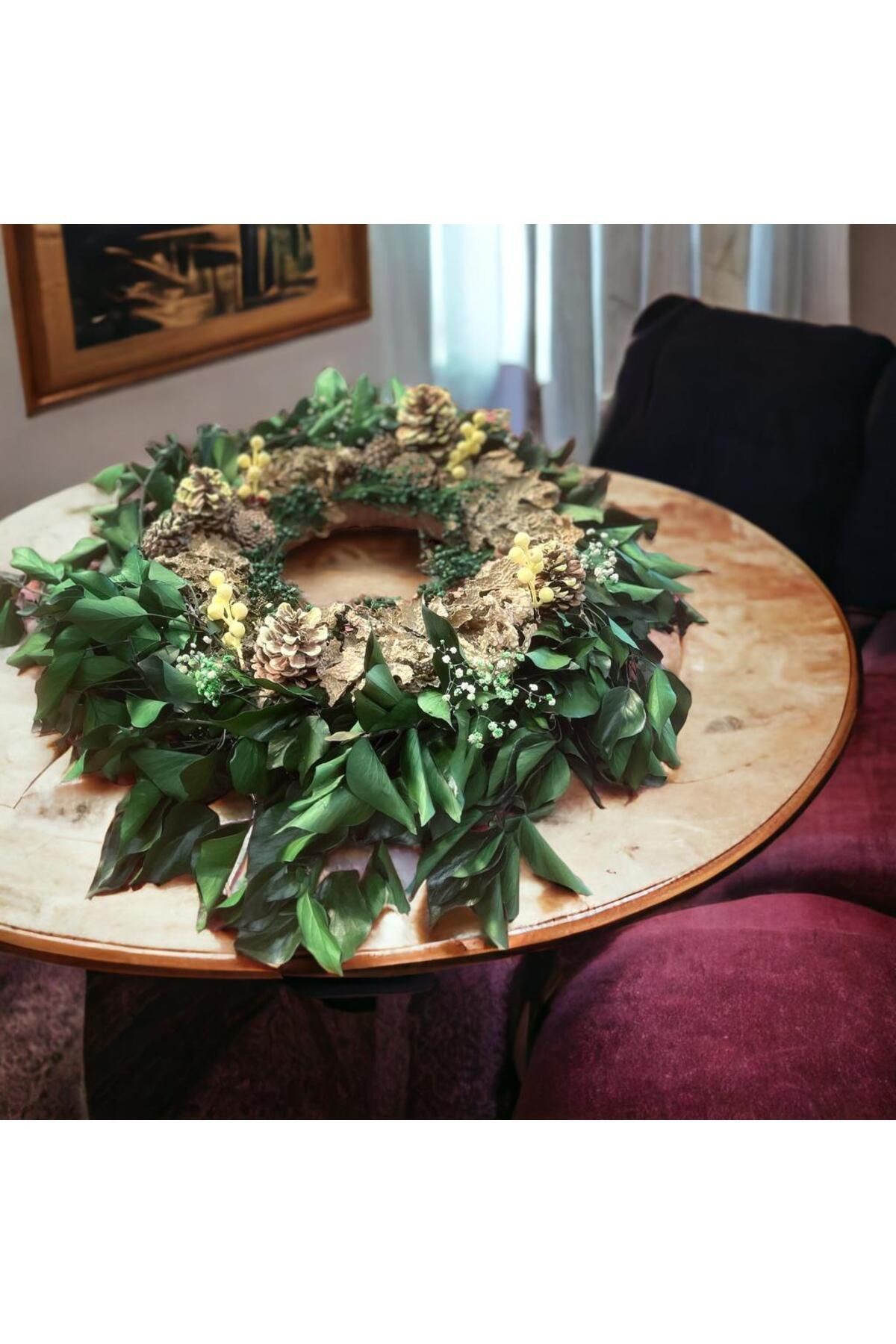 NEUJAHR DESKTOP NATURAL SHOCKED IVY HEDERA WREATH DOOR PARTY ENTERTAINMENT