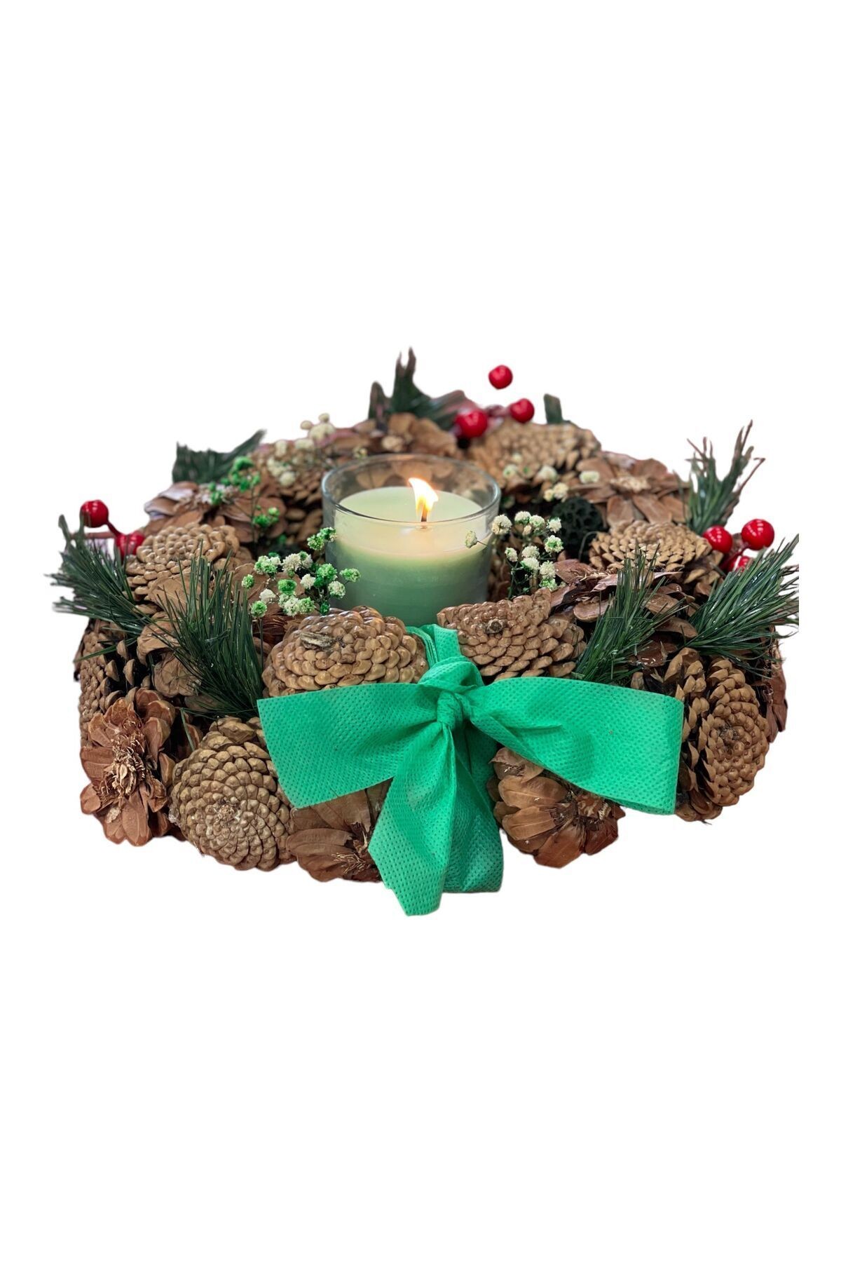 CHRISTMAS CANDLESTICK NATURAL DECORATIVE SHOCKED - CHRISTMAS PARTY ENTERTAINMENT DESKTOP DECORATION