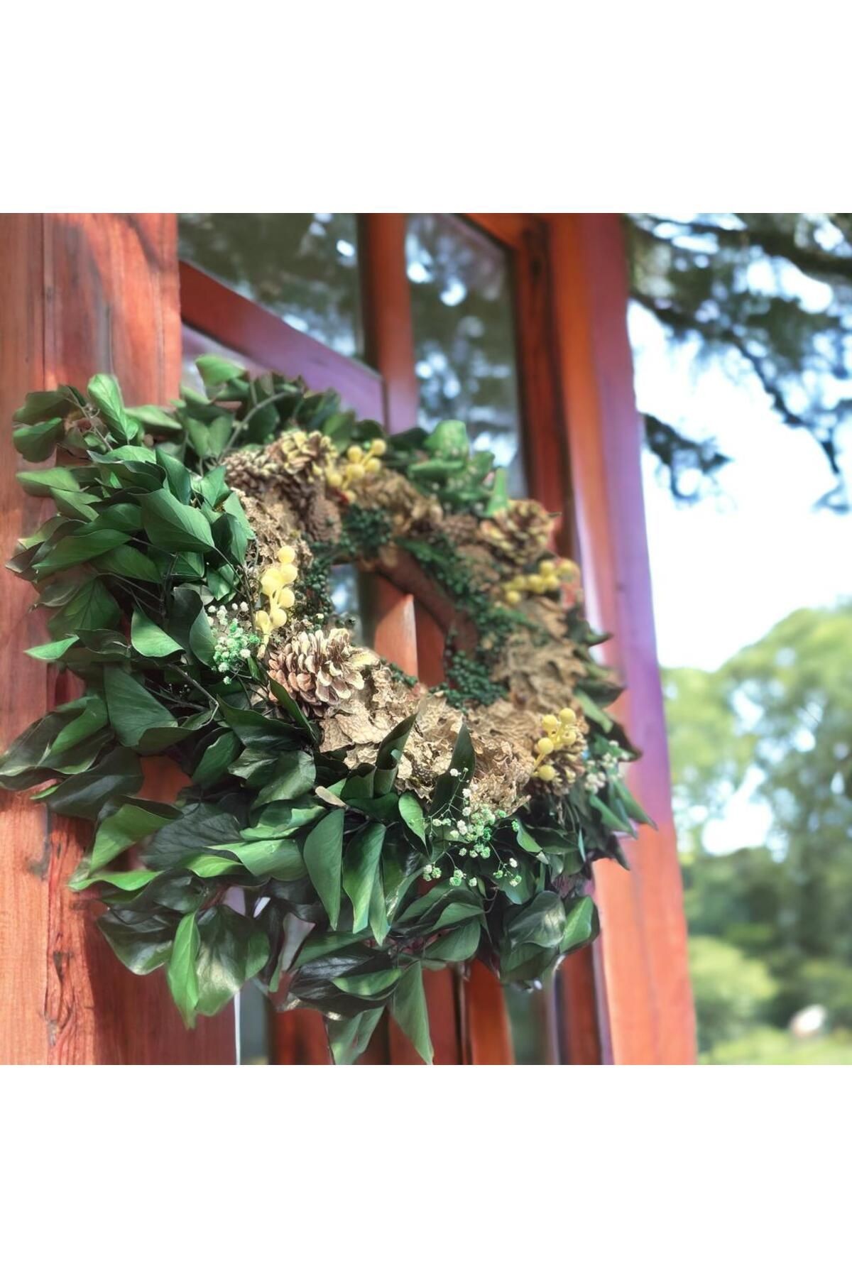 NEW YEAR'S DESKTOP NATURAL SHOCKED IVY HEDERA WREATH DOOR PARTY ENTERTAINMENT