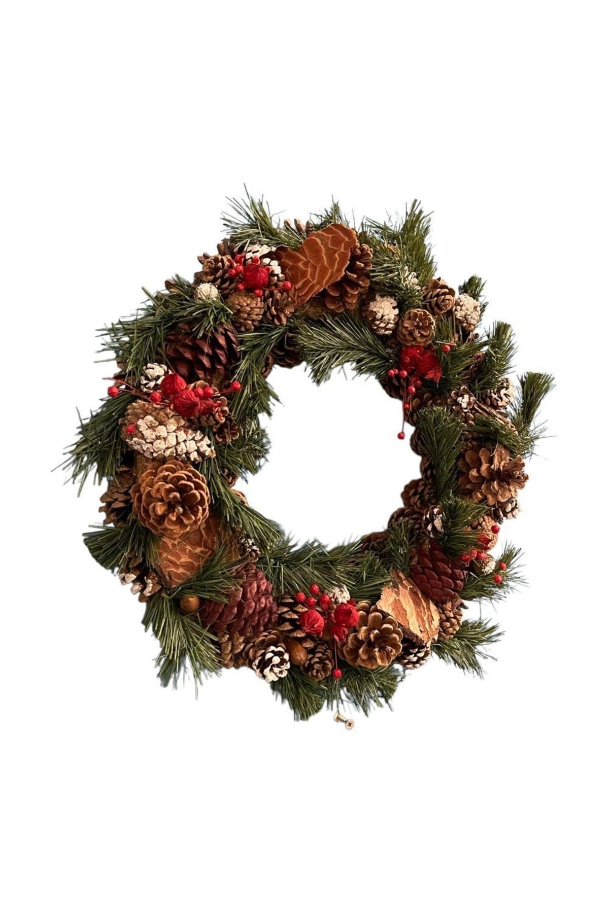 Christmas Natural Door Ornament Wreath 40cm Wall Decor Hobby Home Decoration