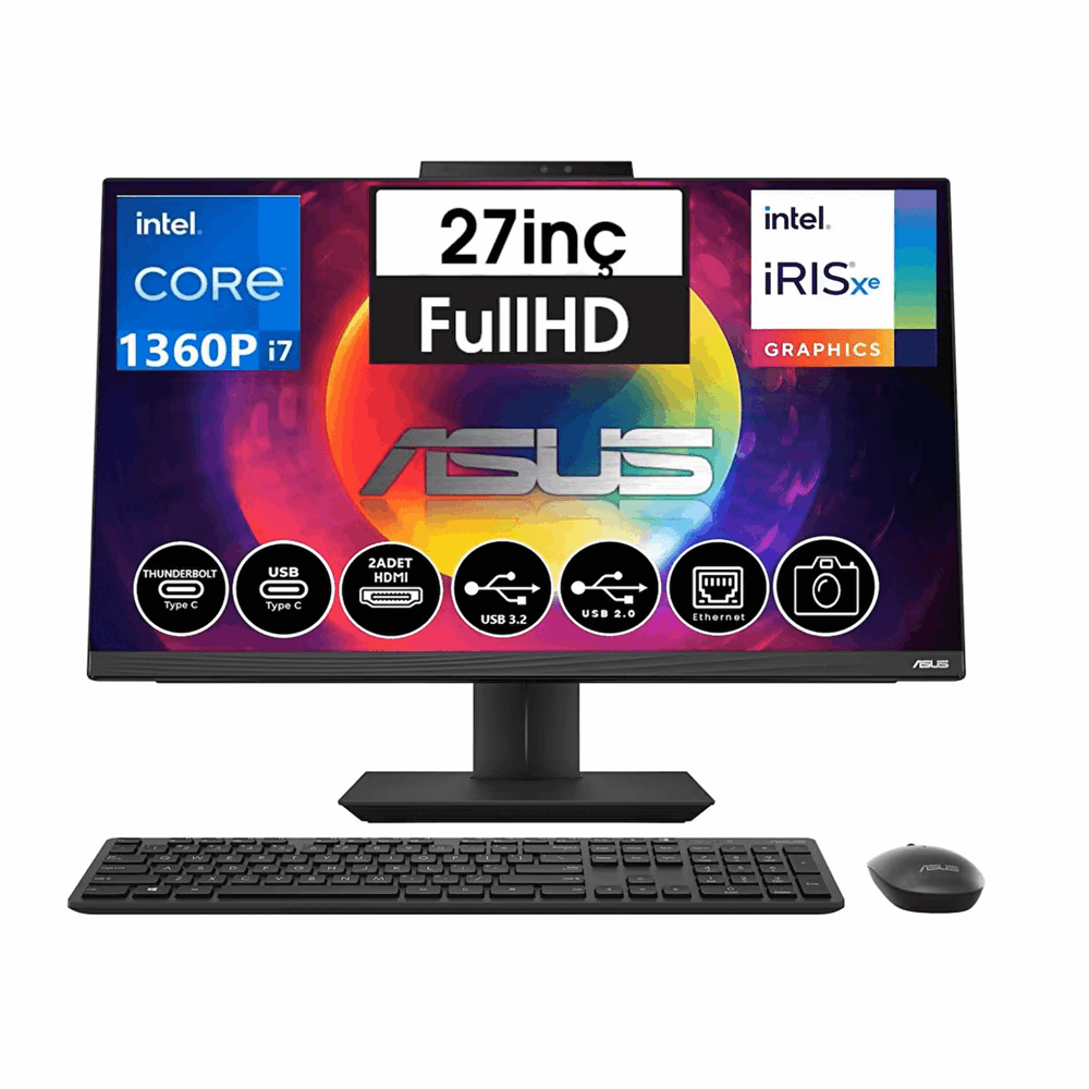 Asus A5702 Intel Core i7 1360P 16GB 1TB SSD 27" FHD FreeDOS All In One Bilgisayar