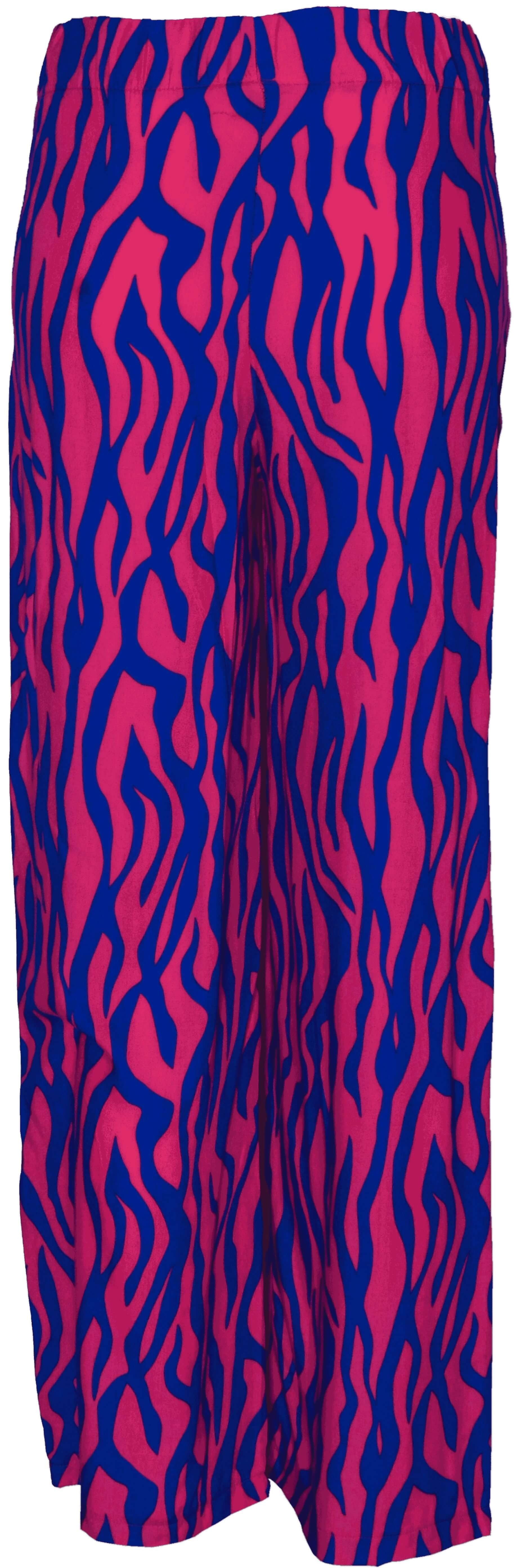 RM-016 Woman Pink&Blue Patterned Cotton Pants