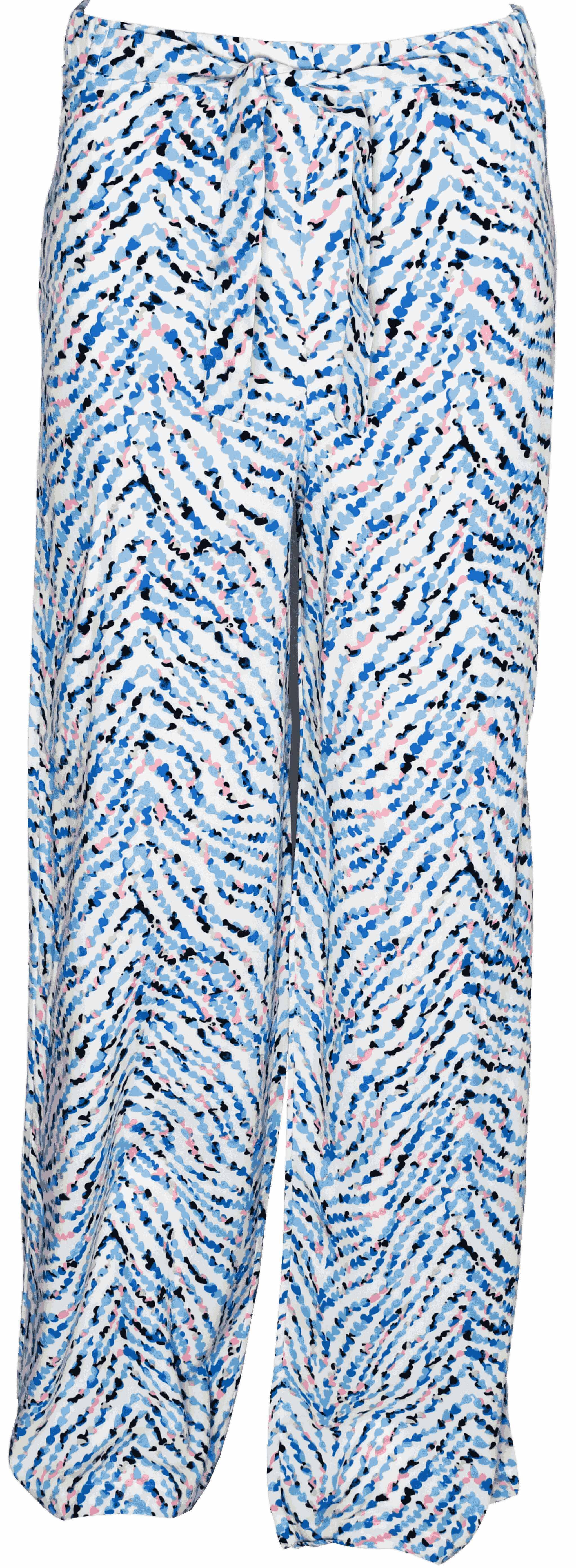RM-015 Woman Blue Patterned Cotton Pants