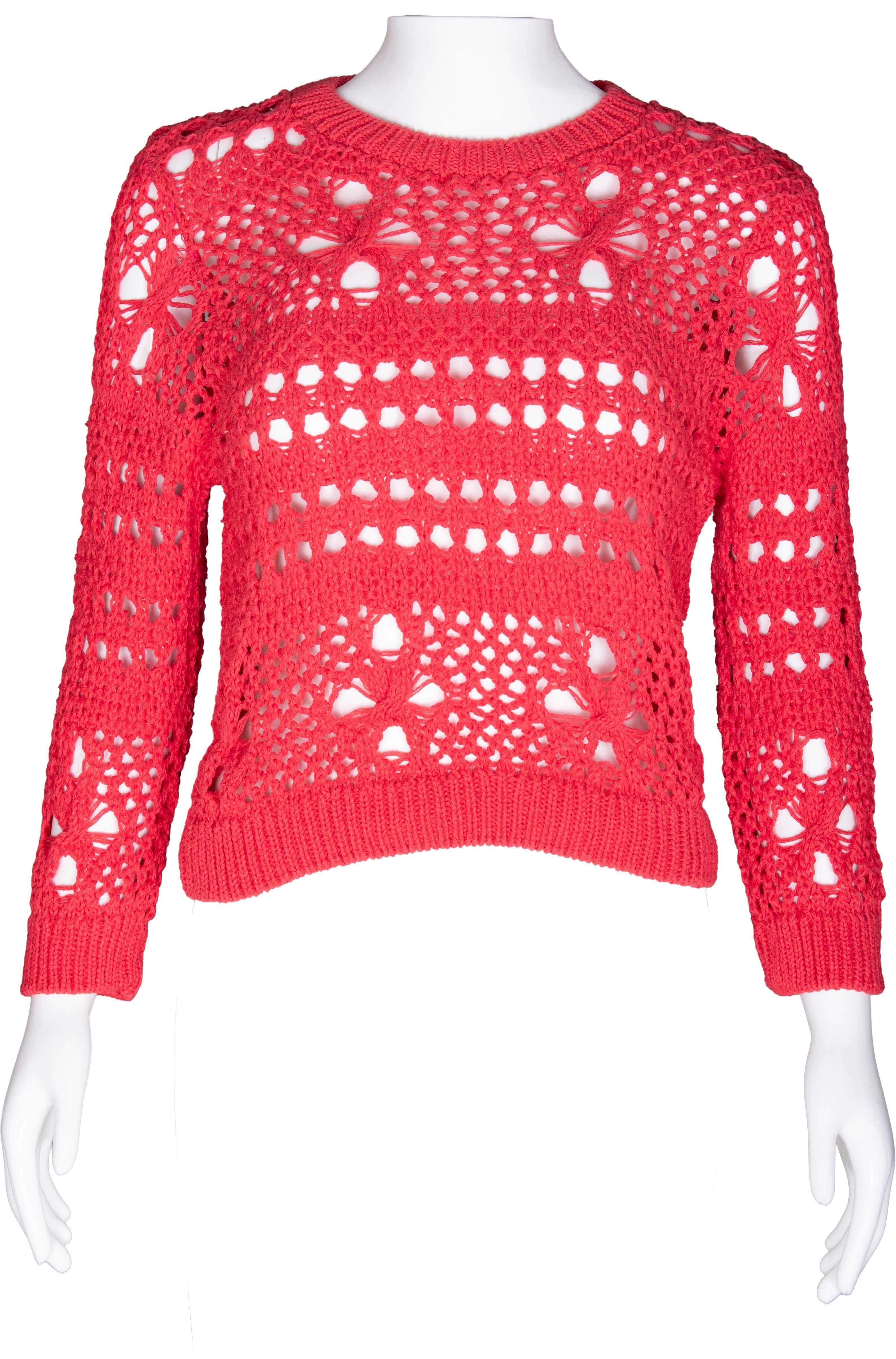 RM-065 Woman Light Red Knit Sweater