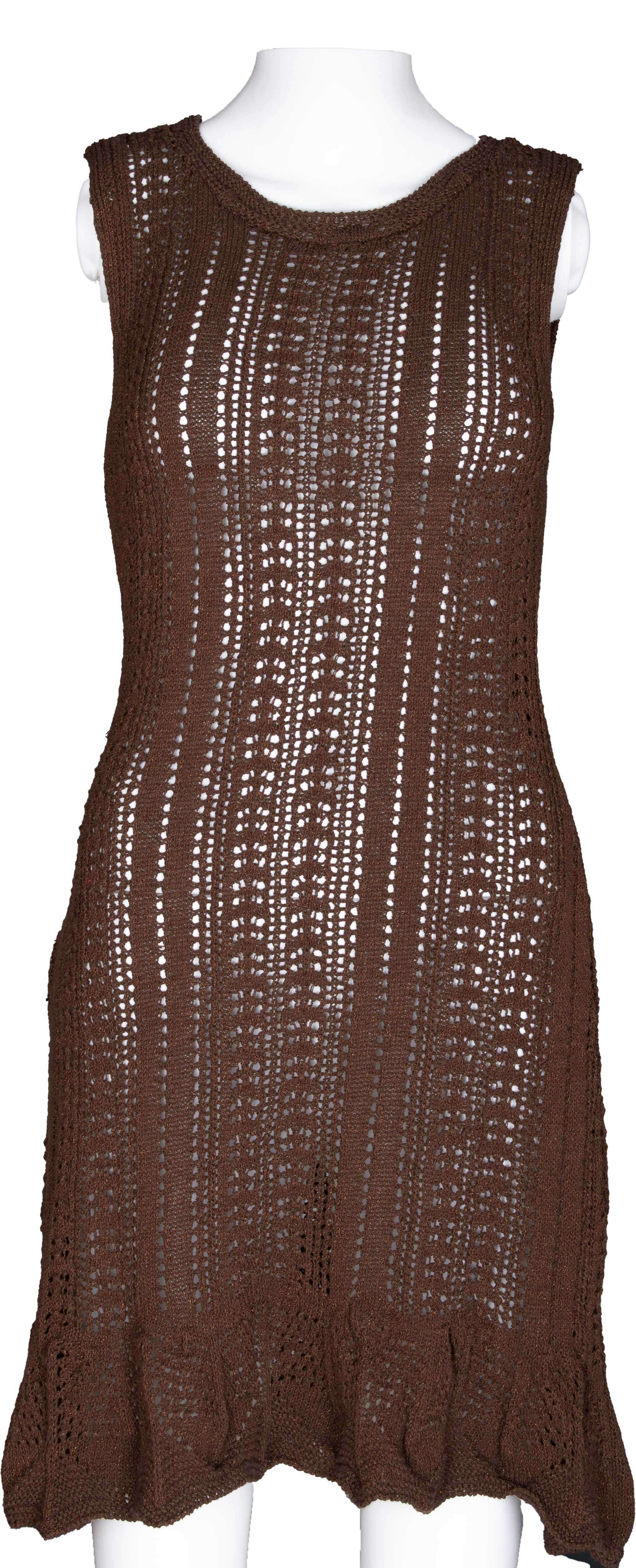 RM-057 Woman Brown Knit Dress