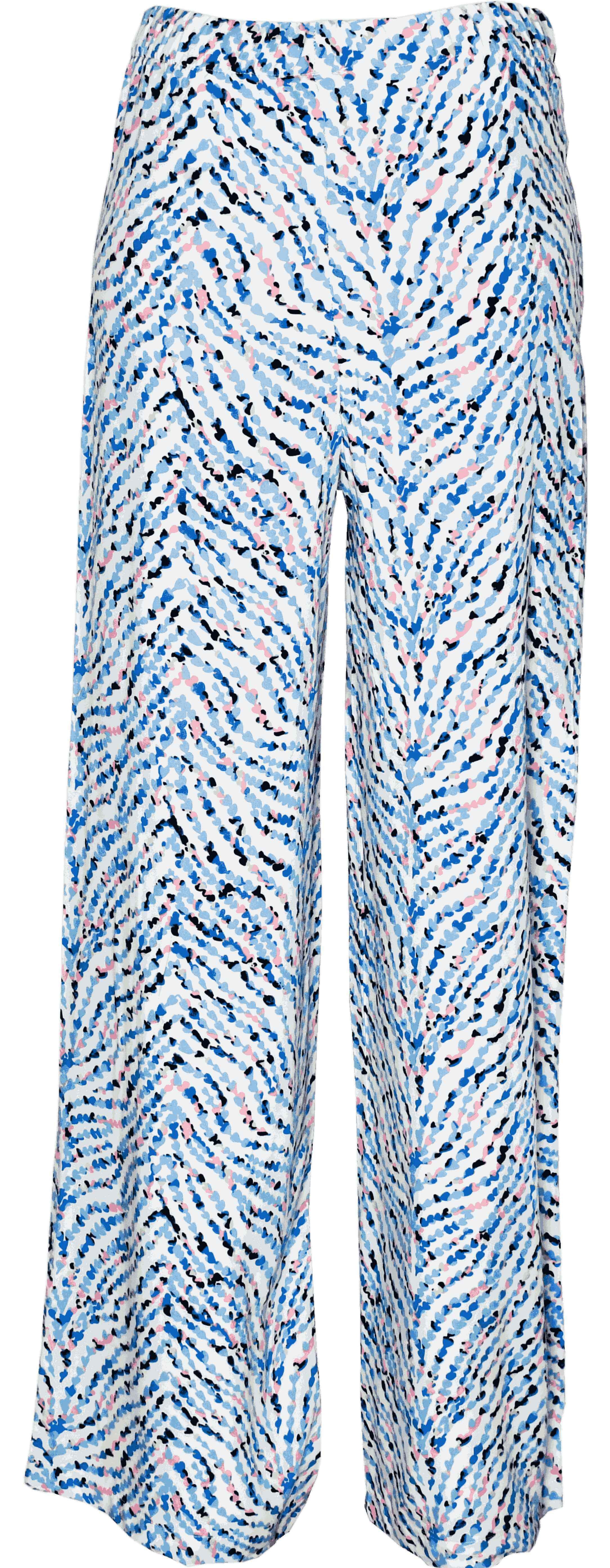 RM-015 Woman Blue Patterned Cotton Pants