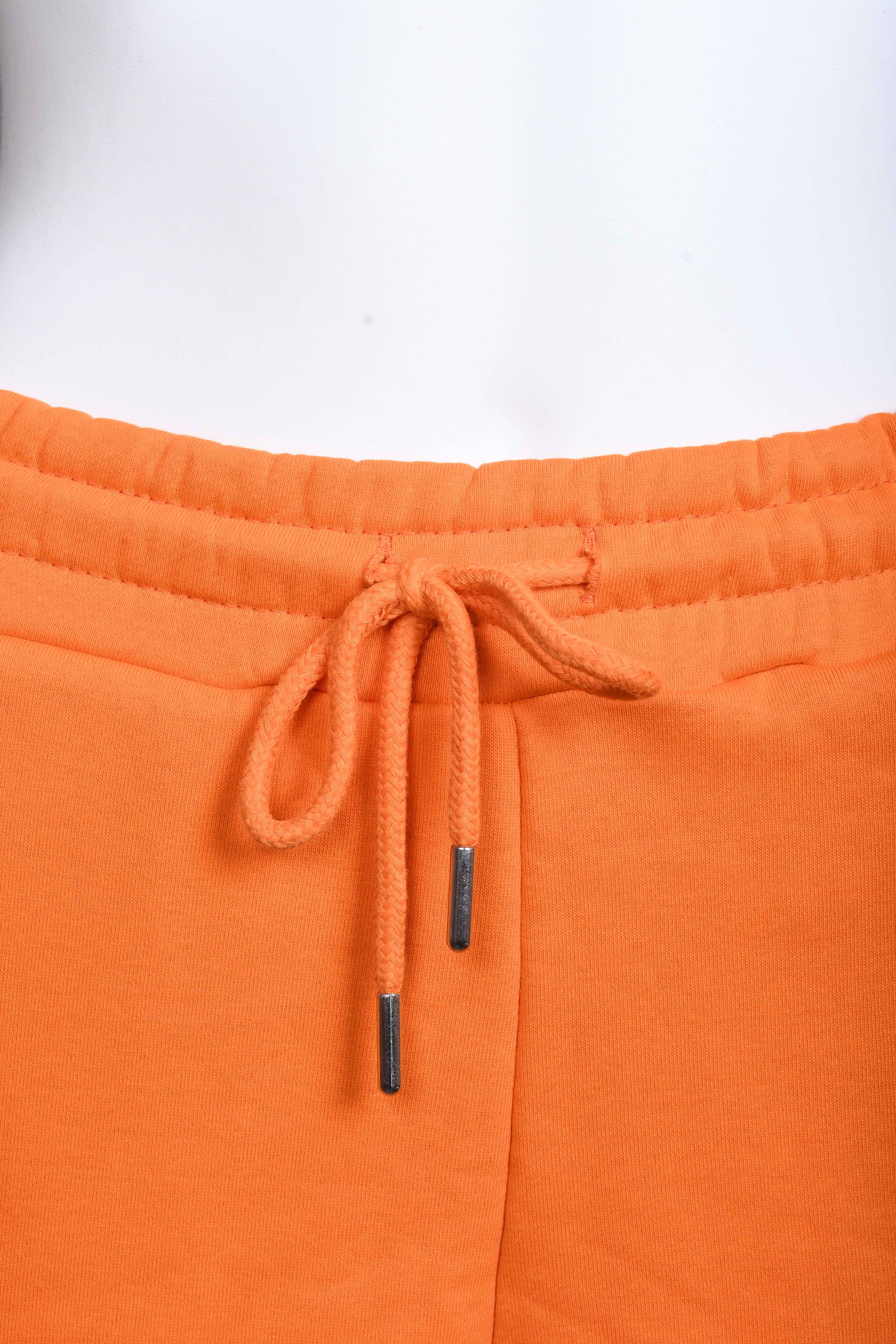 RM-042 Woman Orange 3 Threads Cotton Shorts