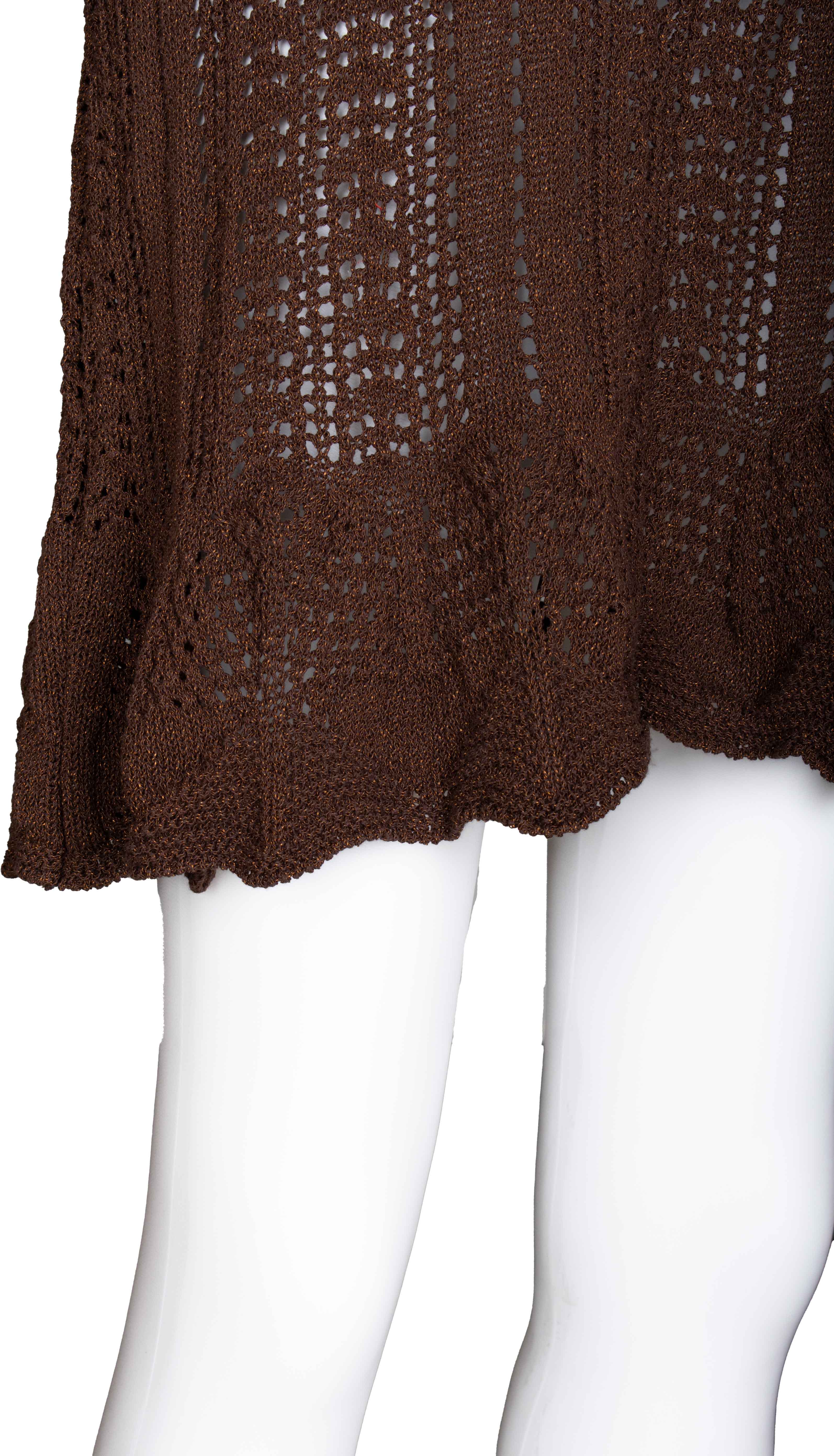 RM-057 Woman Brown Knit Dress