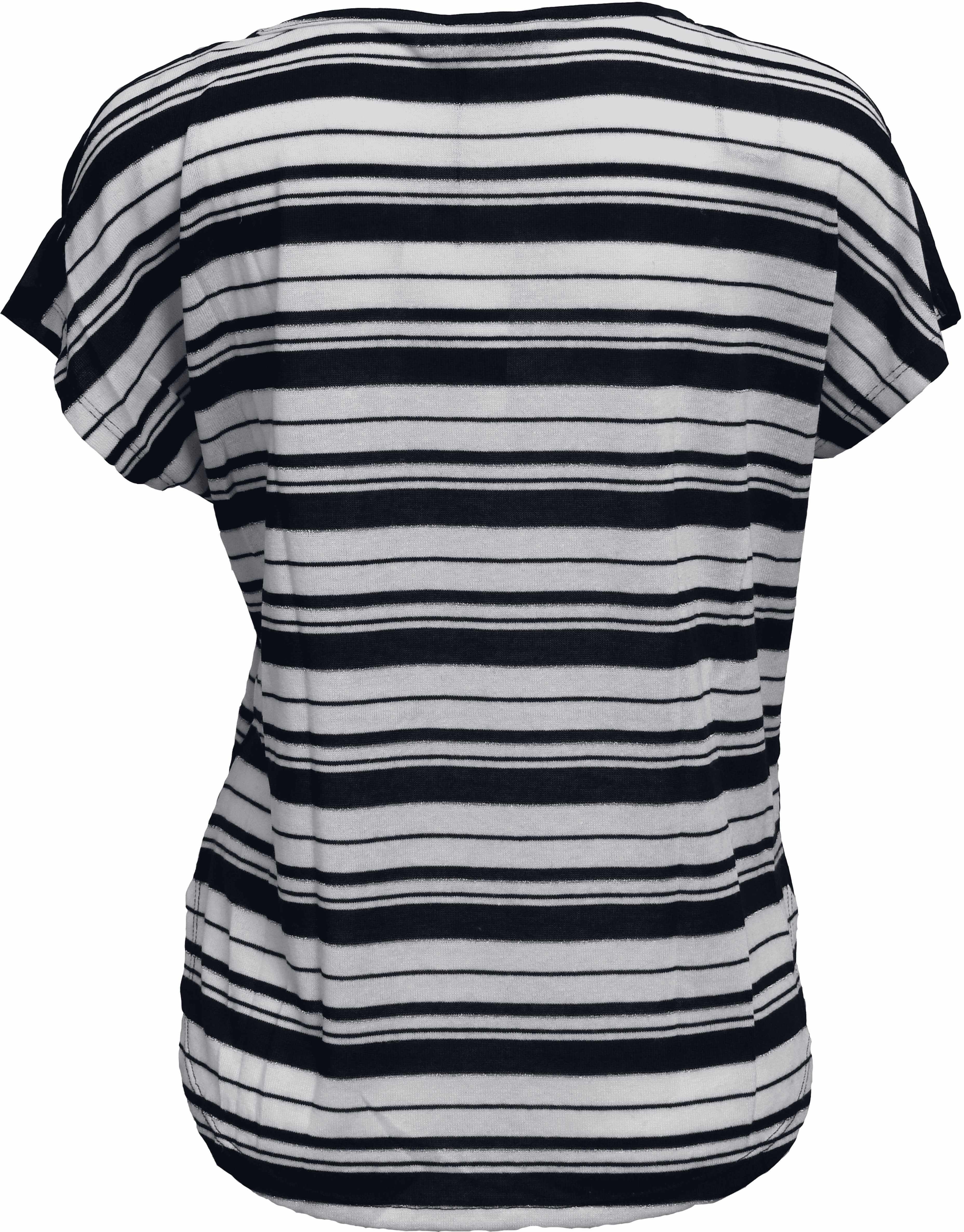 ER-004 Woman Black & White Striped Wide Fit Blouse
