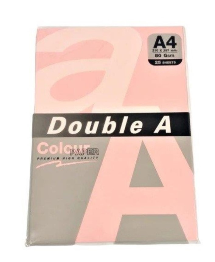 Double A A4 80gr 25li Pastel Pembe Kağıt