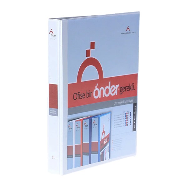 Önder 2013-5 4 Halkalı 3 cm Beyaz Firma Klasörü