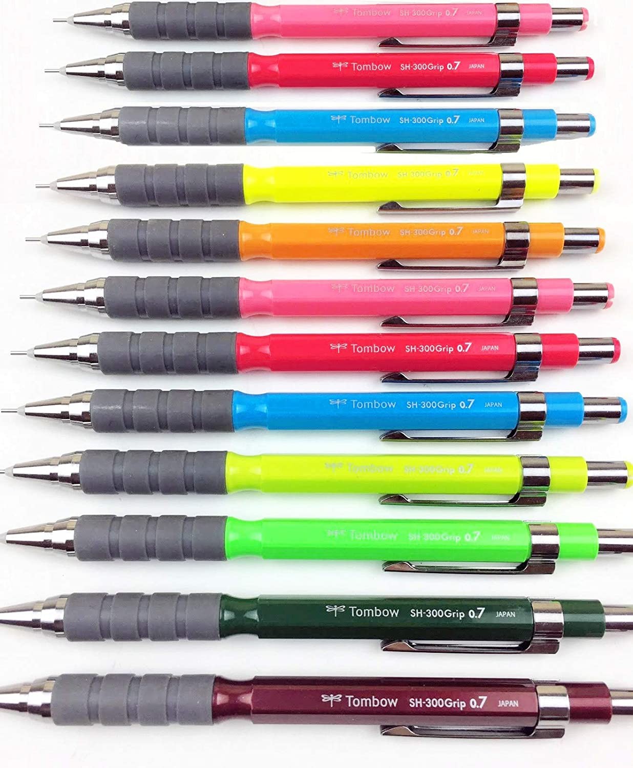 Tombow SH-300 Grip 0,7 mm Turuncu Uç Silgi Kalem Seti