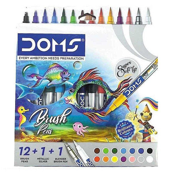 Doms 8137 14 Renk Brush Pen 