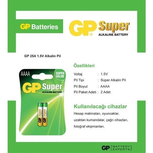 Gp 25A AAAA İncenin İncesi Pil