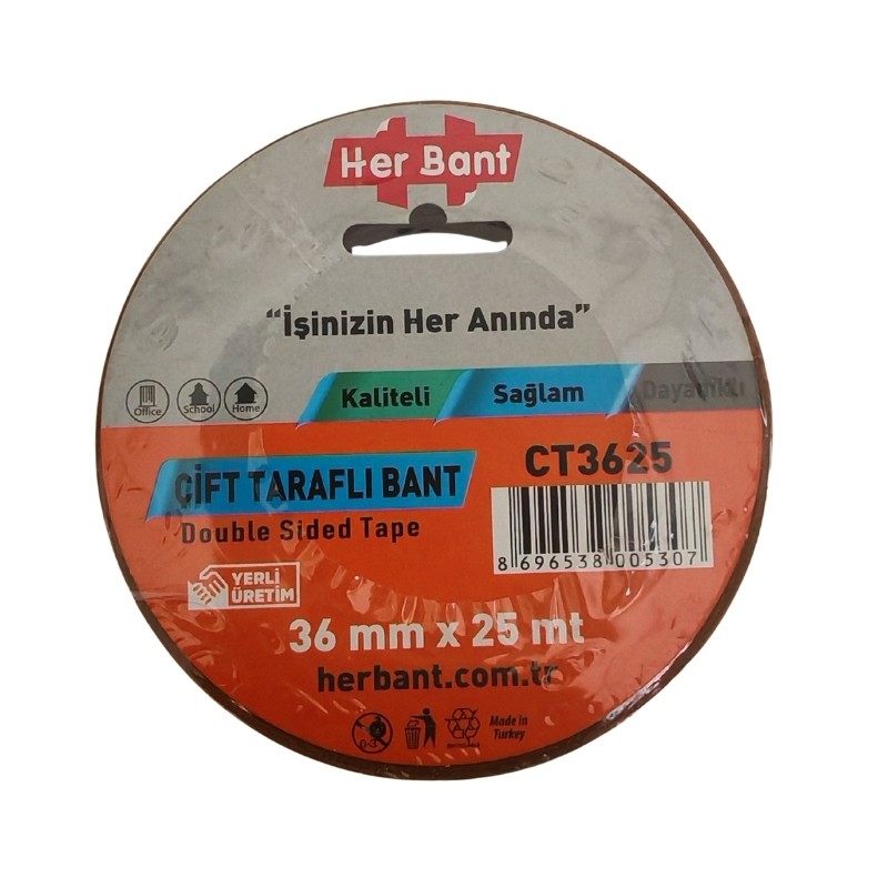 HERBANT 36MM X 25MT ÇİFT TARAFLI  BANT 