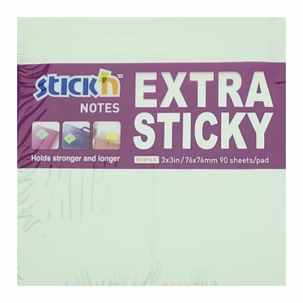 Gıpta Stickn 76x76 90 Yaprak Ekstra Yapışkanlı Pastel Yeşil Not Kağıdı