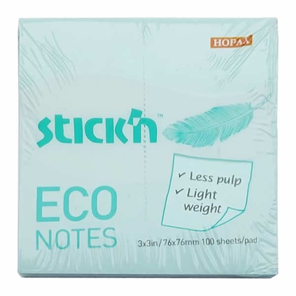 Gıpta Stickn Eco Notes 76x76 100 Yaprak Pastel Mavi Yapışkanlı Not Kağıdı