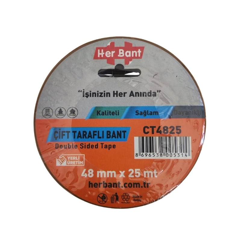 HERBANT 48MM X 25MT ÇİFT TARAFLI  BANT 
