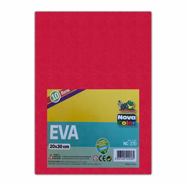 Nova Color NC-270 20x30 cm 10 lu Yapışkanlı Eva