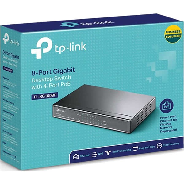 Tp-Link TL-SG1008P 8 Port 10/100/1000 Mbps Switch