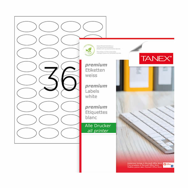 Tanex TW-2148 40.6x25.4mm 100 lü Lazer Etiket