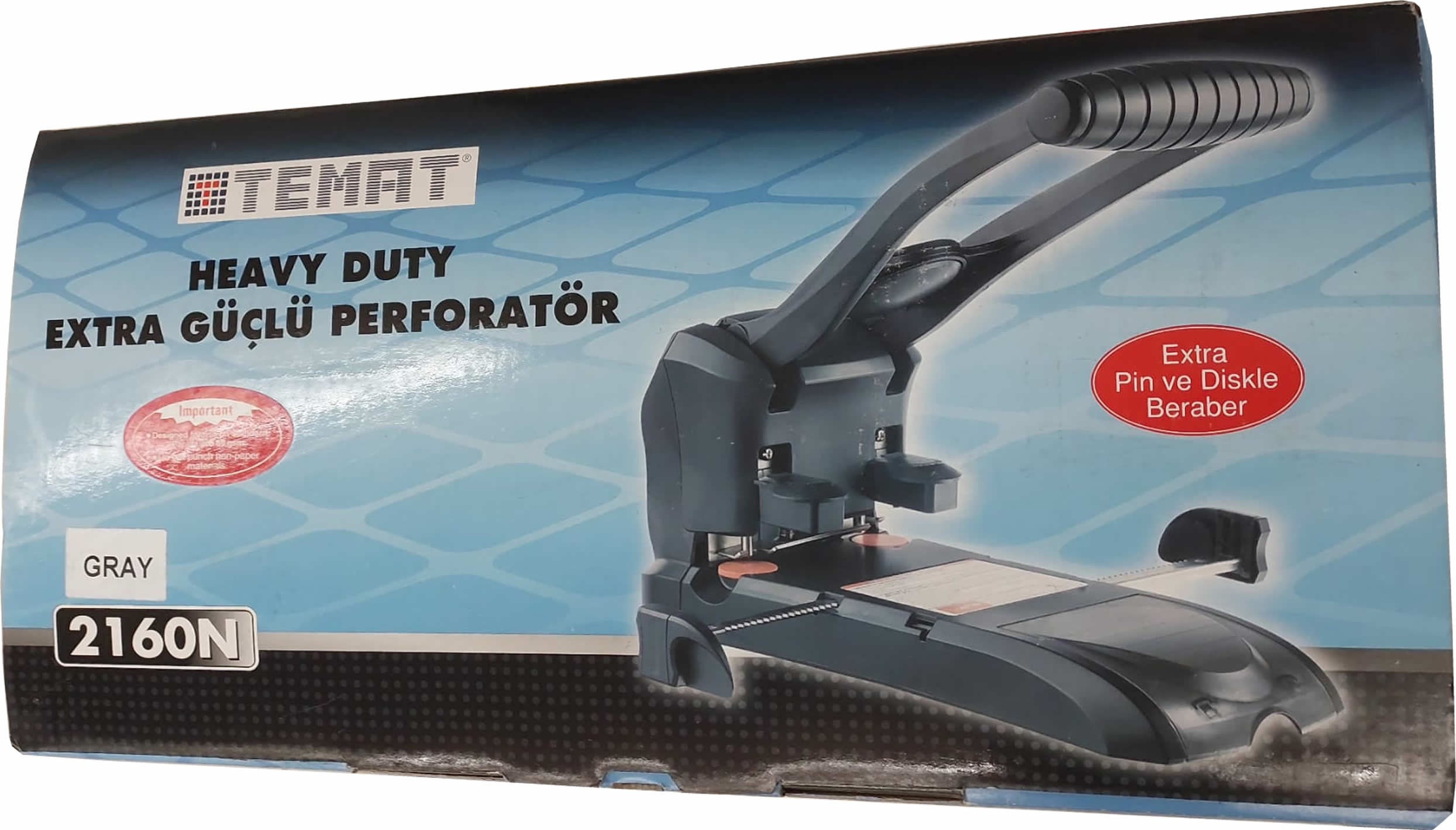 Temat 2160N Bej Extra Güçlü Perforatör Delgeç