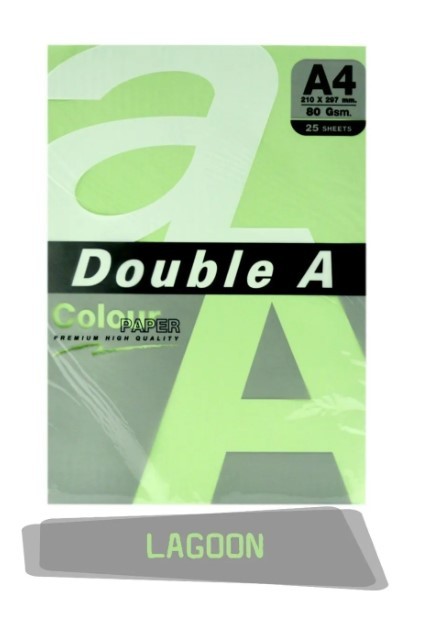 Double A A4 80gr 25li Renkli Pastel Lagoon Kağıt