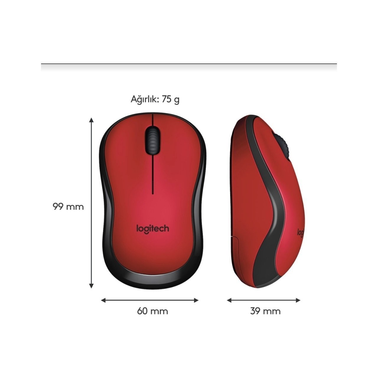 Logitech 910-004880 M220 Silent Kırmızı Kablosuz Mouse