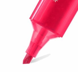 Faber-Castell 1546 Şeffaf Gövde Kırmızı Fosforlu Kalem