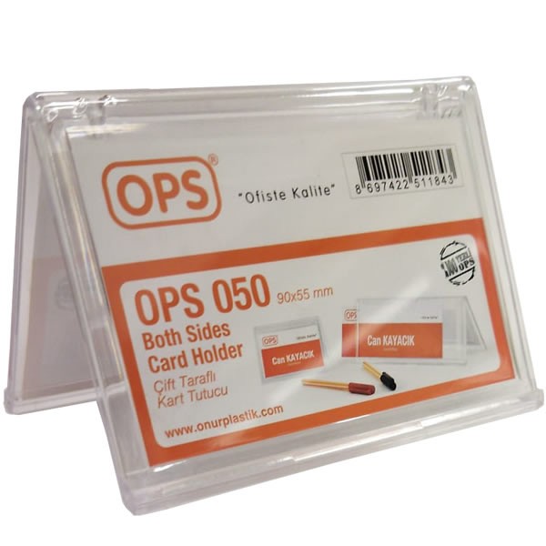 Ops 050 90x55mm Çift Taraflı Kart Tutucu